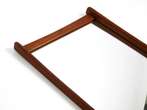 Image 1 of 1960S Scandinavian Teak Wall Mirror In Minimalist Design