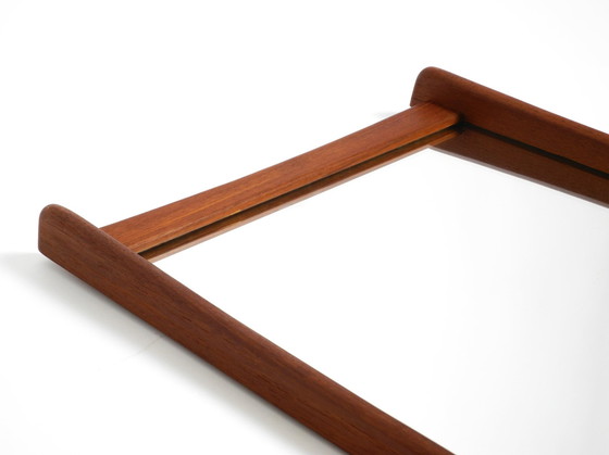 Image 1 of 1960S Scandinavian Teak Wall Mirror In Minimalist Design