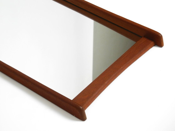 Image 1 of 1960S Scandinavian Teak Wall Mirror In Minimalist Design