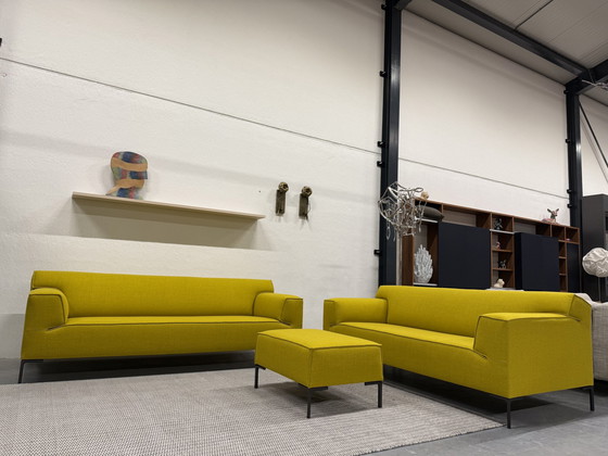 Image 1 of Design On Stock Bloq sofa set + Footstool Ploughwool 66