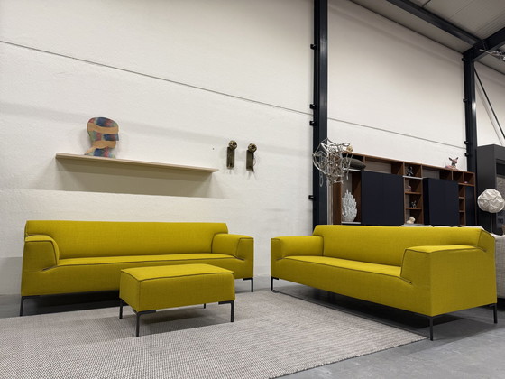 Image 1 of Design On Stock Bloq sofa set + Footstool Ploughwool 66