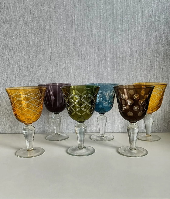 Image 1 of 6x Pols Potten wine glasses