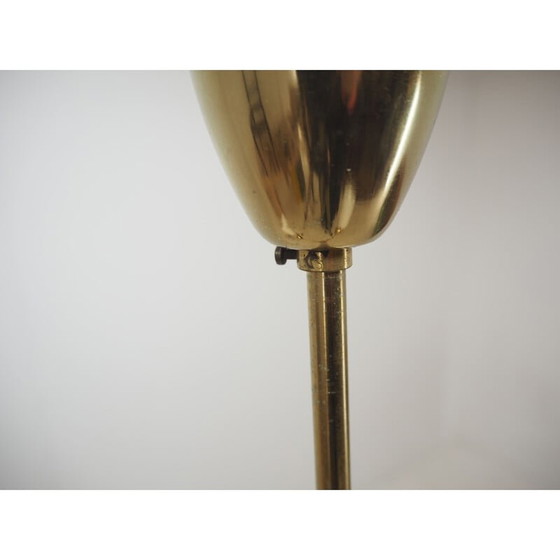 Image 1 of Vintage brass and glass chandelier, Czechoslovakia 1960