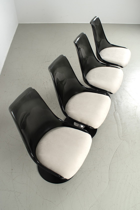 Image 1 of Ensemble de 4 chaises Lucite Tulip par Chromcraft