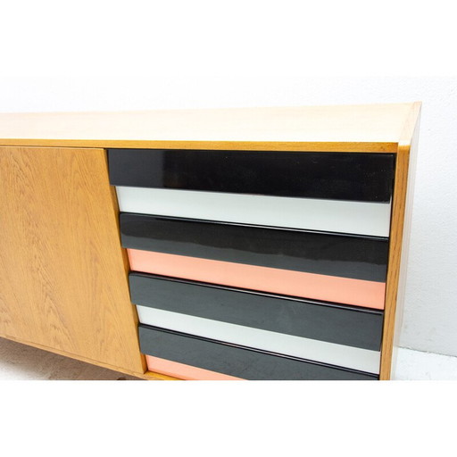 Vintage U-460 beech sideboard by Jiří Jiroutek for Interiér Praha, 1960