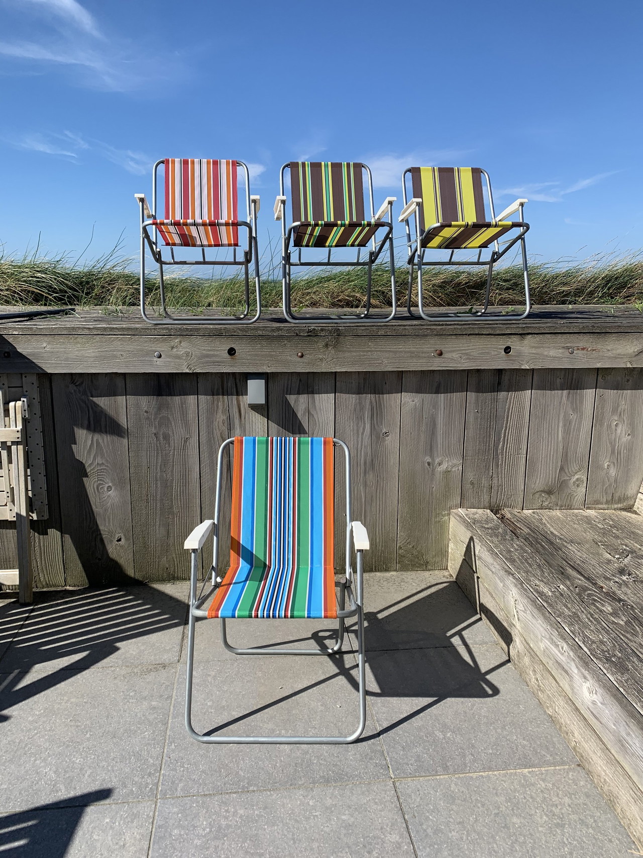 4x Vintage camping chair