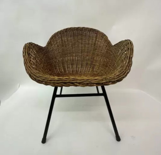 Mid-Century design wicker chair , 1950’s