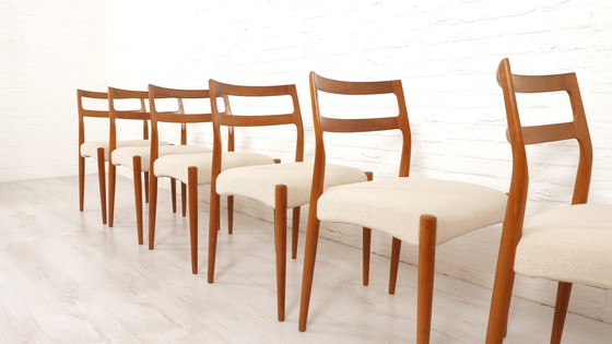 Image 1 of Set Of 6 Dining Chairs | Uldum Møbelfabrik | Vintage