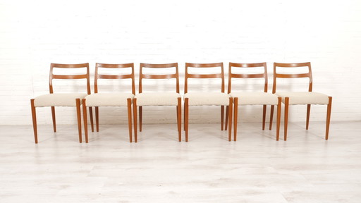 Set Of 6 Dining Chairs | Uldum Møbelfabrik | Vintage