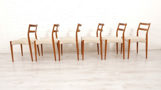 Image 1 of Set Of 6 Dining Chairs | Uldum Møbelfabrik | Vintage
