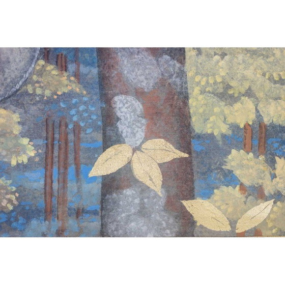Image 1 of Vintage painting depicting koalas perched in trees