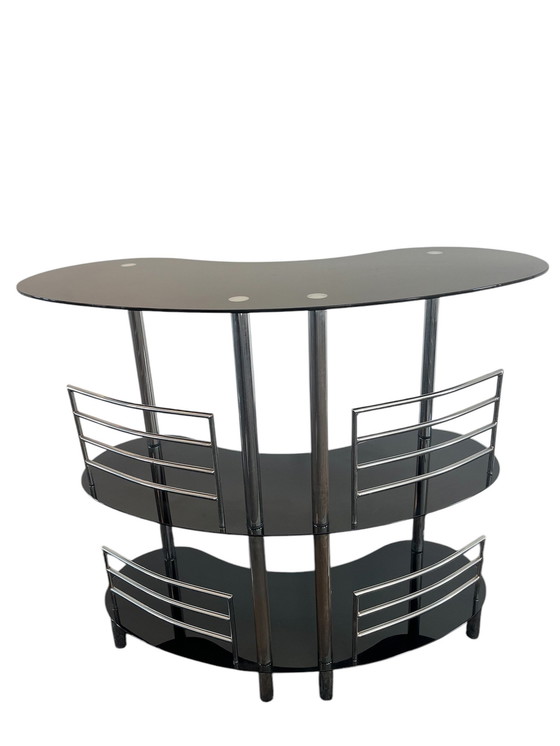 Image 1 of Glass And Chrome Bar Furniture