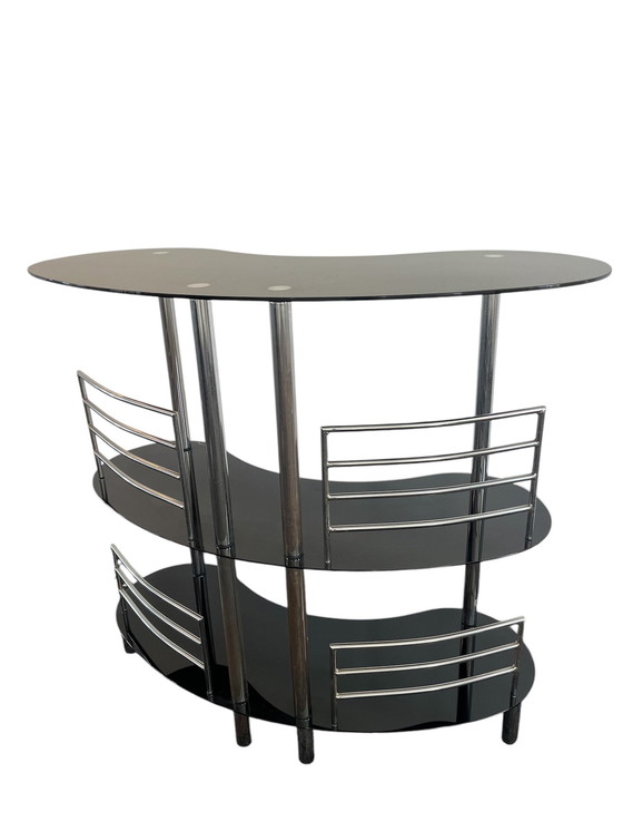 Image 1 of Glass And Chrome Bar Furniture