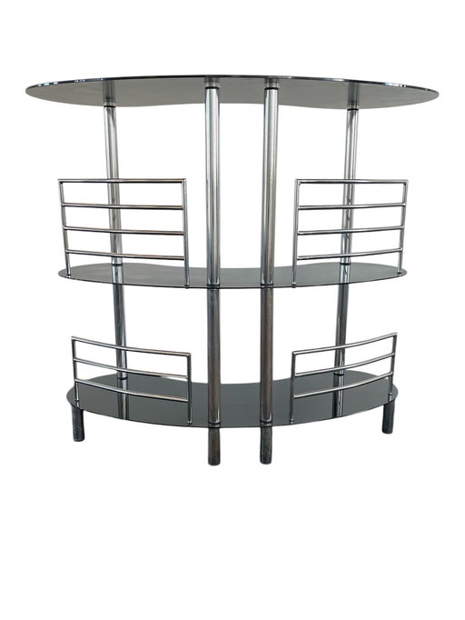 Glass And Chrome Bar Furniture