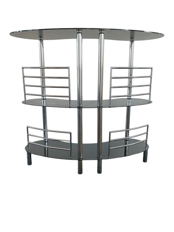 Image 1 of Glass And Chrome Bar Furniture