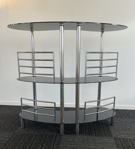 Image 1 of Glass And Chrome Bar Furniture