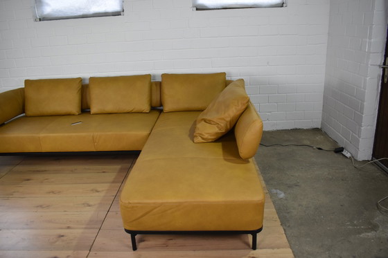 Image 1 of Leather sofa with armchair and sleeping function leather couch leather corner sofa sofa couch corner sofa bed