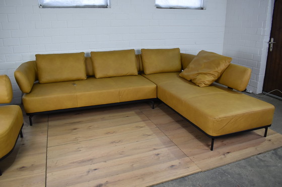 Image 1 of Leather sofa with armchair and sleeping function leather couch leather corner sofa sofa couch corner sofa bed