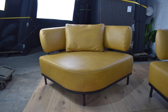 Image 1 of Leather sofa with armchair and sleeping function leather couch leather corner sofa sofa couch corner sofa bed