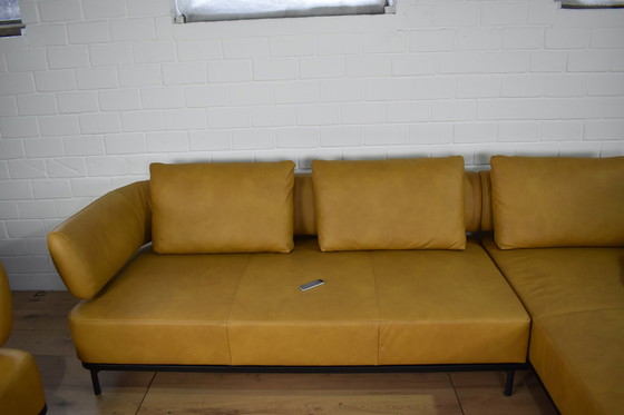 Image 1 of Leather sofa with armchair and sleeping function leather couch leather corner sofa sofa couch corner sofa bed