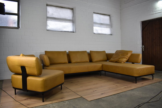 Image 1 of Leather sofa with armchair and sleeping function leather couch leather corner sofa sofa couch corner sofa bed