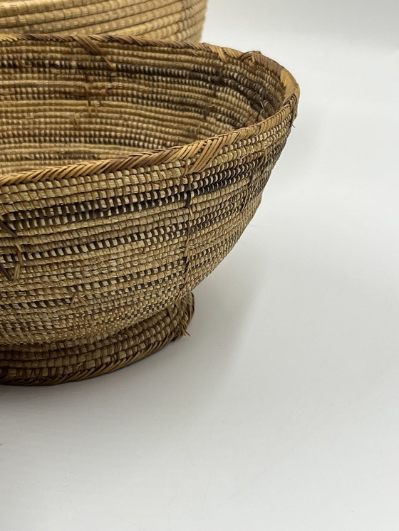 Image 1 of Set Of 4 Woven Wicker Baskets