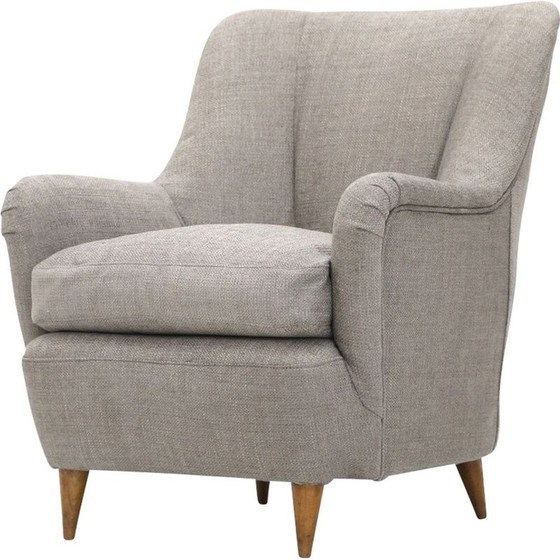 Image 1 of Vintage armchair in grey fabric, 1950s