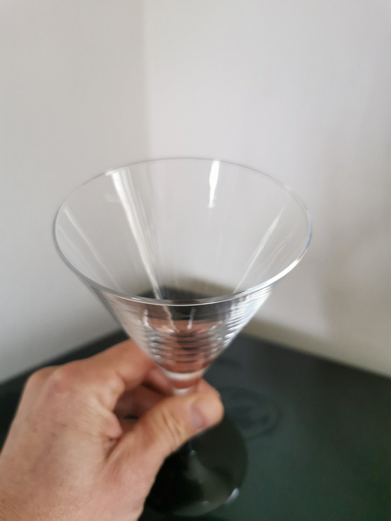 Image 1 of 8 Large Cristal Cocktail Glasses