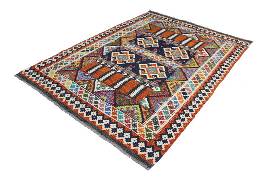 Image 1 of Original Old Style Kelim Afghan 247 X 176 Cm Top Condition