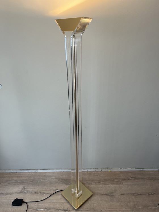 Image 1 of 1980s Plexiglas Hollywood Regency Floor Lamp