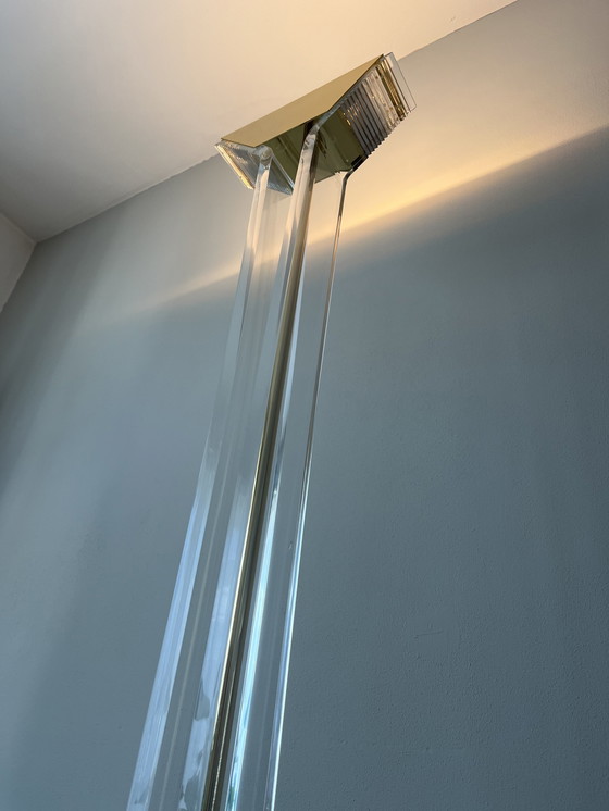 Image 1 of 1980s Plexiglas Hollywood Regency Floor Lamp