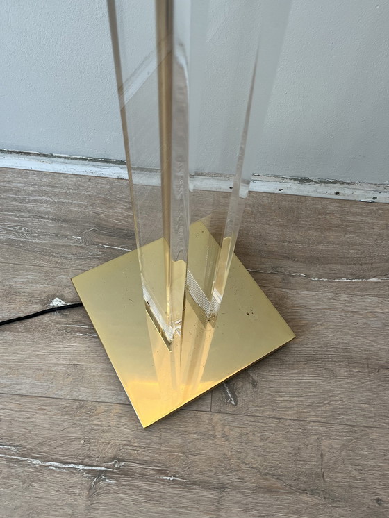 Image 1 of 1980s Plexiglas Hollywood Regency Floor Lamp