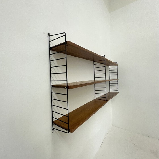 Image 1 of Vintage wood and metal shelf by Nisse Strinning, 1960