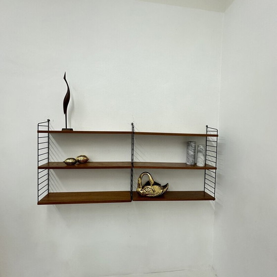 Image 1 of Vintage wood and metal shelf by Nisse Strinning, 1960