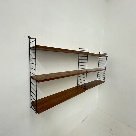 Image 1 of Vintage wood and metal shelf by Nisse Strinning, 1960