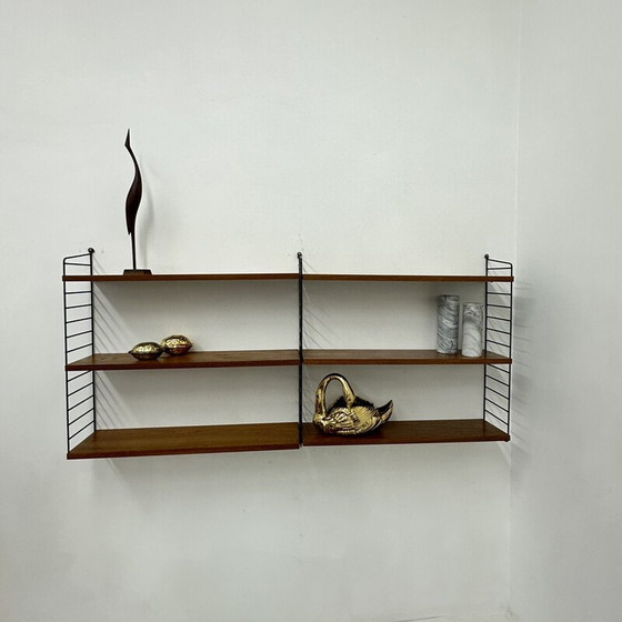 Image 1 of Vintage wood and metal shelf by Nisse Strinning, 1960