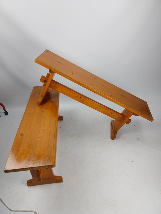 Image 1 of 2 x Scandinavian pine benches