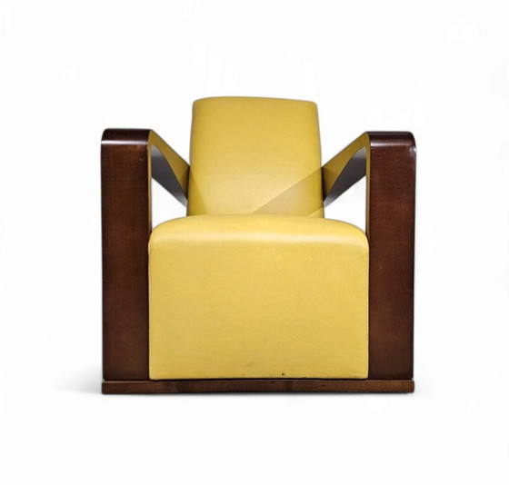 Image 1 of Hugues Chevalier Beautiful Condition / 2 X Ying Armchair / Hurgues Chevalier / Leather / By Chafik Gasmi