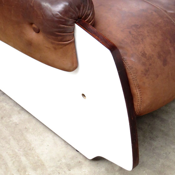 Image 1 of Set of two lounge armchairs in leather