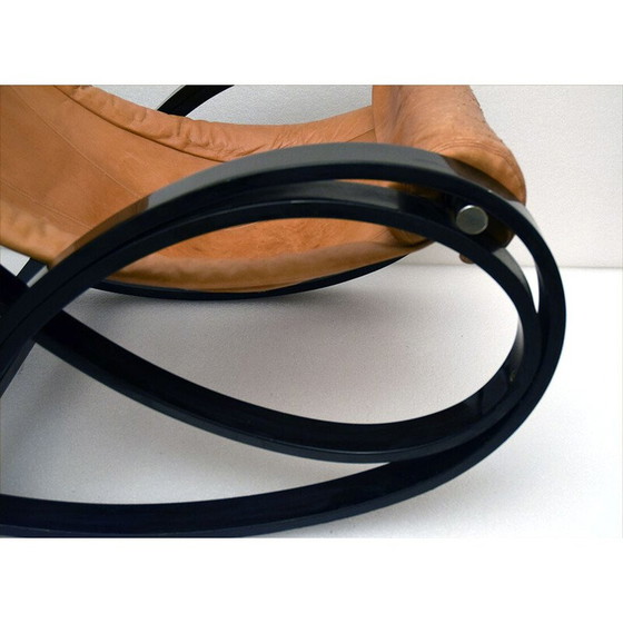 Image 1 of Sedia a dondolo vintage Sgarsul di Gae Aulenti per Poltronov, 1960