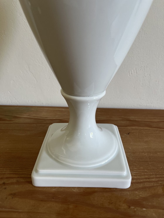 Image 1 of AK Kaiser west Germany porcelain vase swan neck handle