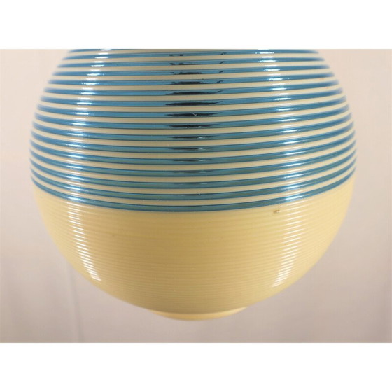 Image 1 of Vintage blue and white pendant lamp by Rotaflex for A.R.P, 1950s