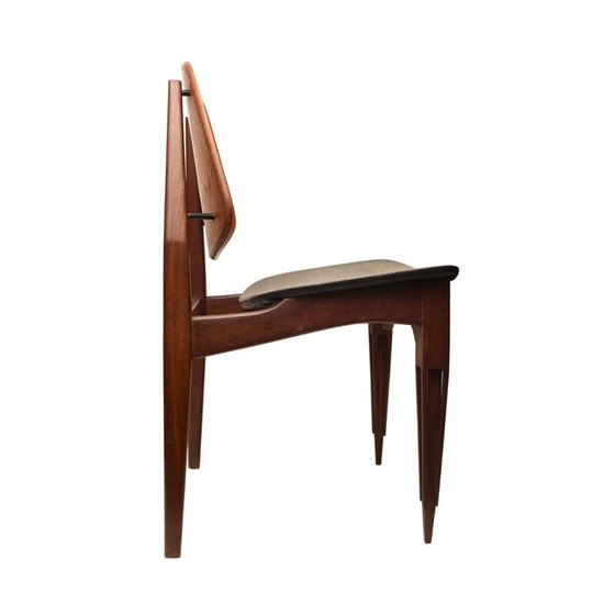 Image 1 of Set of 6 vintage wooden dining chairs for Fratelli Proserpio, Italy 1950