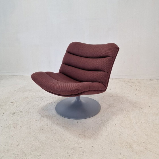 Image 1 of Vintage 975 armchair in wood and wool by Geoffrey Harcourt for Artifort, 1970