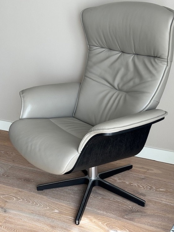 Image 1 of Comfort recliner with matching footstool