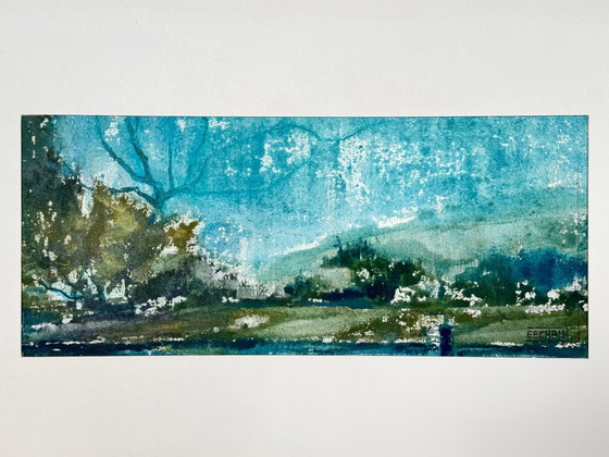 Image 1 of Landscape (1973) - Eugène Eechaut (1928-2019)