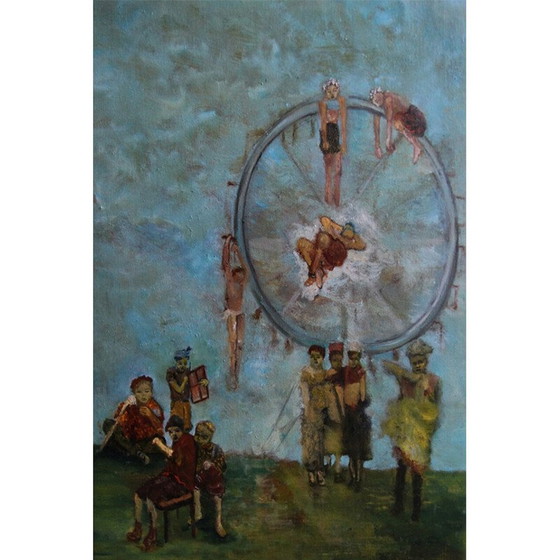 Image 1 of Vintage oil on canvas "Marolles" by Elodie Huré