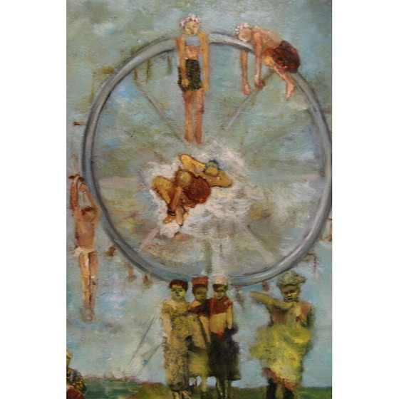 Image 1 of Vintage oil on canvas "Marolles" by Elodie Huré