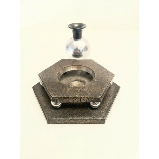 Image 1 of Vintage paper press in hammered wrought iron