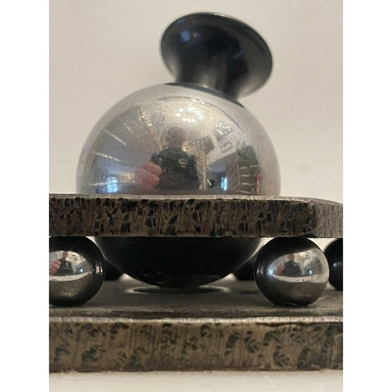 Image 1 of Vintage paper press in hammered wrought iron